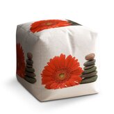 Taburet Cube Gerbera s kameny: 40x40x40 cm