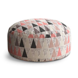 Taburet Circle Tříbarevné jehlany: 38x48 cm