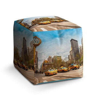 Taburet Cube Žluté taxiky 2: 40x40x40 cm