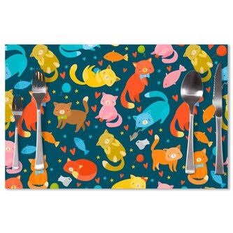 Prostírání Kočky s rybkami: 40x30cm