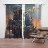 Závěs CS:GO Voják 2: 2ks 140x250cm
