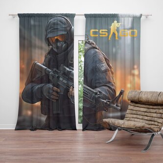 Závěs CS:GO Voják 2: 2ks 140x250cm
