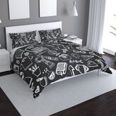 Povlečení Černobílá škola: 140x200 / 90x70