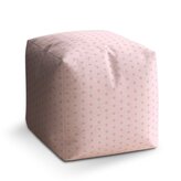 Taburet Cube Růžové puntíky: 40x40x40 cm