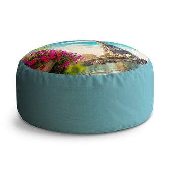 Taburet Circle Paříž Eifellova věž Mraky: 38x48 cm