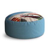 Taburet Circle Loďky na pláži: 38x48 cm
