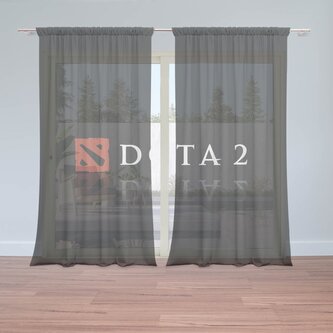 Záclony DOTA 2 Černá: 2ks 150x250cm Záclony DOTA 2 Černá: 2ks 150x250cm