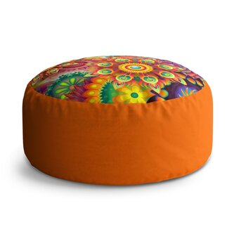 Taburet Circle Barevné obrazce: 38x48 cm