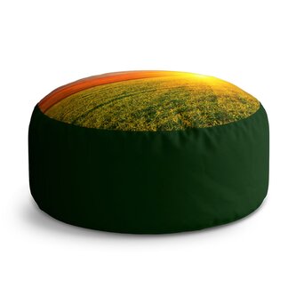 Taburet Circle Západ slunce nad loukou: 38x48 cm