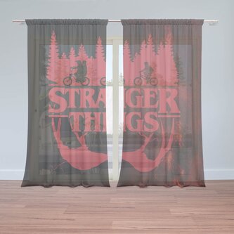 Záclony Stranger Things Red: 2ks 150x250cm Záclony Stranger Things Red: 2ks 150x250cm