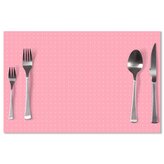 Prostírání Bílé čárky na růžové: 40x30cm