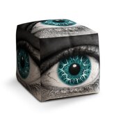 Taburet Cube Modré oko: 40x40x40 cm