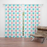 Závěs Třešně a srdce: 2ks 140x250cm