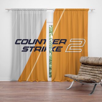 Závěs Counter Strike 2 Oranžová: 2ks 140x250cm Závěs Counter Strike 2 Oranžová: 2ks 140x250cm