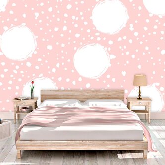 Tapeta Bílé fleky: 208x125 cm