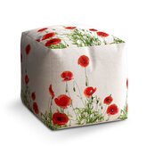 Taburet Cube Vlčí máky: 40x40x40 cm