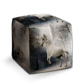 Taburet Cube Bílý kůň: 40x40x40 cm