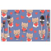 Prostírání Kočičky s jahodami: 40x30cm