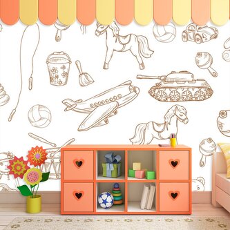 Tapeta Dětská doprava: 125x75 cm