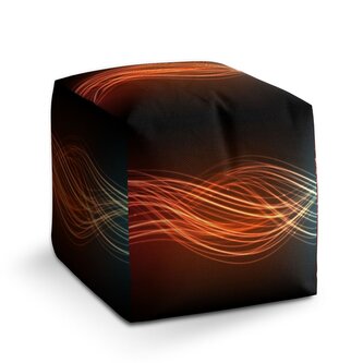 Taburet Cube Abstrakce strip: 40x40x40 cm Taburet Cube Abstrakce strip: 40x40x40 cm