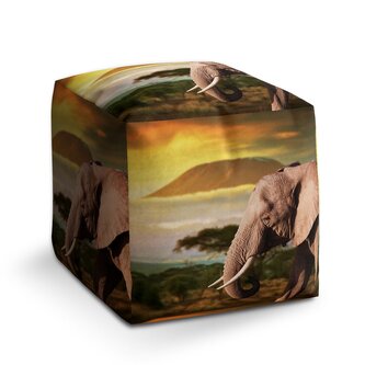 Taburet Cube Slon z profilu: 40x40x40 cm Taburet Cube Slon z profilu: 40x40x40 cm
