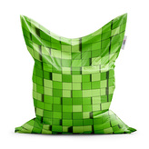 Sedací vak Classic Green Blocks 3D: 150x100 cm