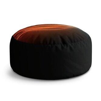 Taburet Circle Abstrakce strip: 38x48 cm