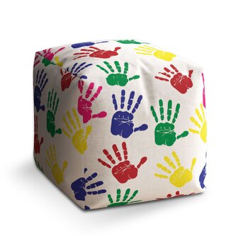 Taburet Cube Barevné otisky: 40x40x40 cm