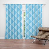 Závěs Modré obrácené pyramidy: 2ks 140x250cm