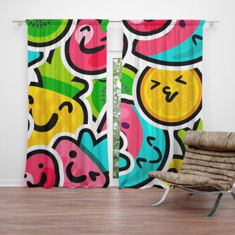 Závěs Veselé ovoce: 2ks 140x250cm Závěs Veselé ovoce: 2ks 140x250cm