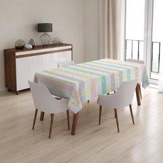 Ubrus Pruhy a tečky štětcem: 130x170 cm Ubrus Pruhy a tečky štětcem: 130x170 cm