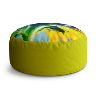 Taburet Circle Duhová květina: 38x48 cm