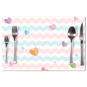 Prostírání Barevná srdíčka: 40x30cm