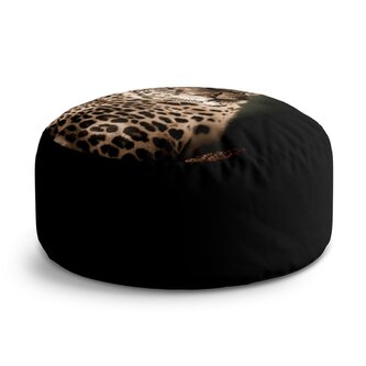 Taburet Circle Levhart: 38x48 cm