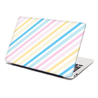 Samolepka na notebook Tříbarevné pruhy: 29x20 cm