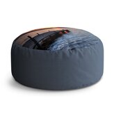 Taburet Circle Západ slunce nad molem: 38x48 cm