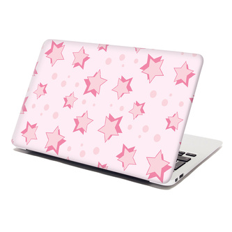 Samolepka na notebook Růžové hvězdičky: 29x20 cm