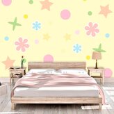 Tapeta Květiny na žluté: 208x125 cm