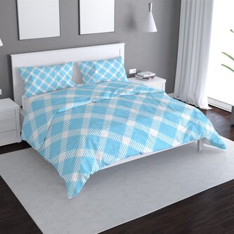Povlečení Modrobílé čtverce: 140x200 / 90x70 Povlečení Modrobílé čtverce: 140x200 / 90x70