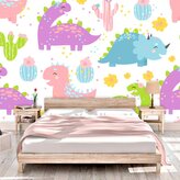 Tapeta Dinosauři s kaktusy: 208x125 cm