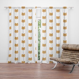 Závěs Medvídci na bílé: 2ks 140x250cm Závěs Medvídci na bílé: 2ks 140x250cm