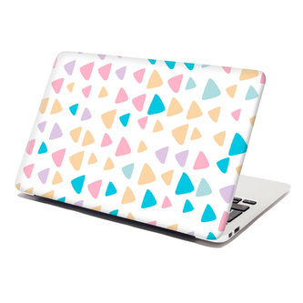 Samolepka na notebook Barevné trojúhelníčky: 29x20 cm