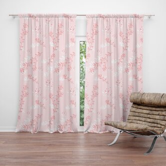Závěs Růžové rostliny: 2ks 140x250cm Závěs Růžové rostliny: 2ks 140x250cm