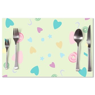 Prostírání Srdíčka a spirály XL: 40x30cm
