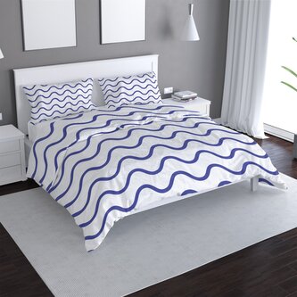 Povlečení Modré vlnky: 140x200 / 90x70 Povlečení Modré vlnky: 140x200 / 90x70