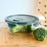 Skleněná dóza | REMMIE | kulaté sklo s plastem 0,95 l | 891187 Homla