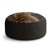 Taburet Circle Řvoucí tygr: 38x48 cm