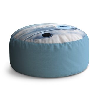 Taburet Circle Letadlo v oblacích: 38x48 cm