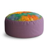 Taburet Circle Oranžová gerbera: 38x48 cm