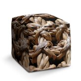 Taburet Cube Banánové listí: 40x40x40 cm